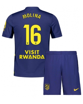 Billige Fotballdrakt Atletico Madrid Nahuel Molina #16 Replika Bortedraktsett Barn 2025-26 Kortermet (med bukser)